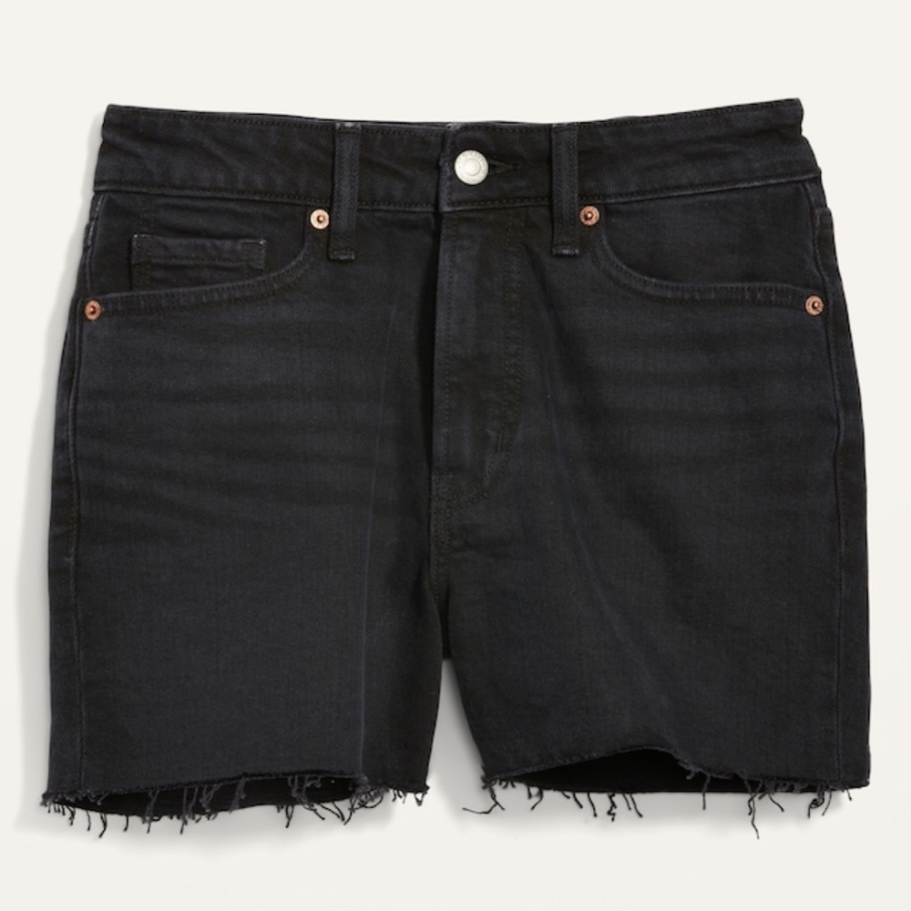 Old Navy High-Waisted O.G. Straight Cut Off Jean Shorts In Size 14